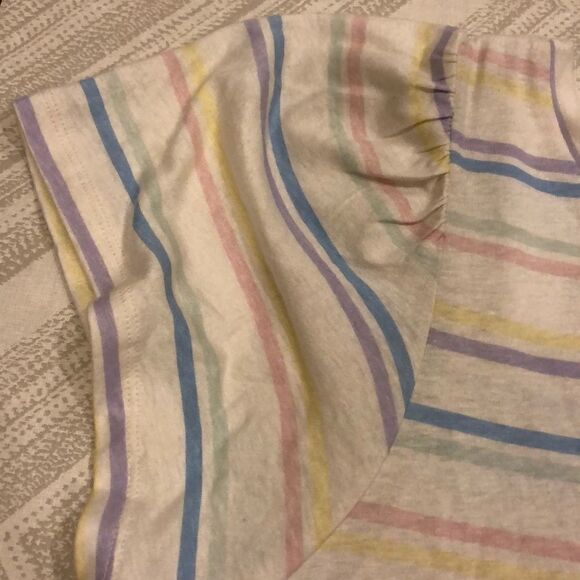 Generation Love White with Multi-Color Stripes Tee Size Large - Picture 3 of 6